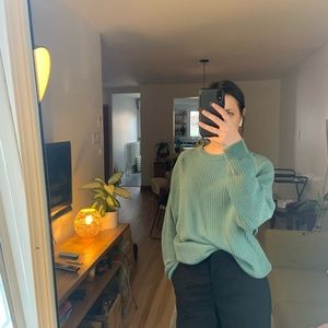 Oversize turquoise tricot